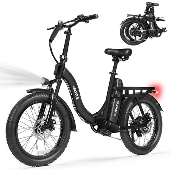 ESKUTE 1200W Electric Fat Tire Bike Foldable 28 MPH