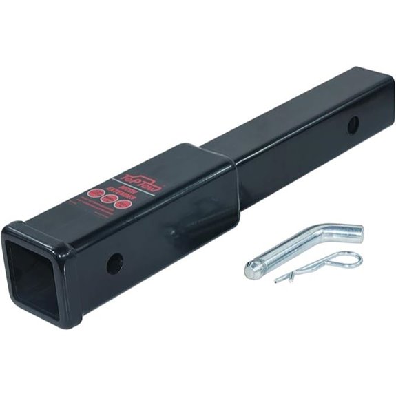 TOPTOW 12-Inch Trailer Hitch Extender (Fits 2-Inch Receiver)