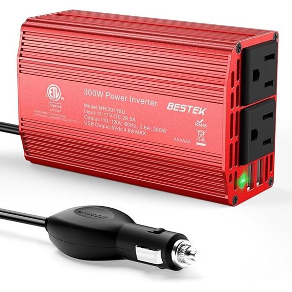 BESTEK 12V to 110V Power Inverter with USB Ports