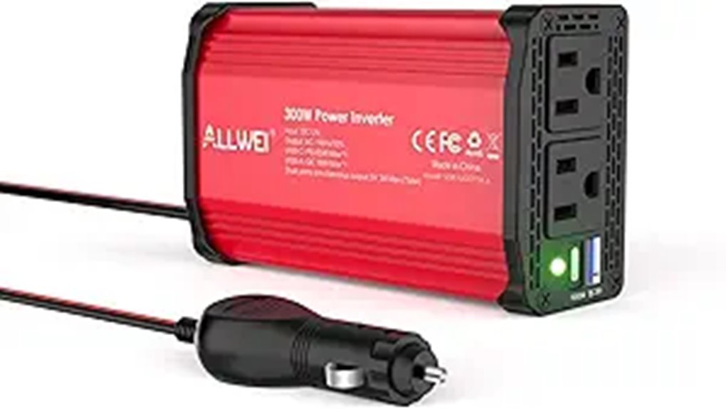 ALLWEI 300W Car Power Inverter with USB-C & USB-A