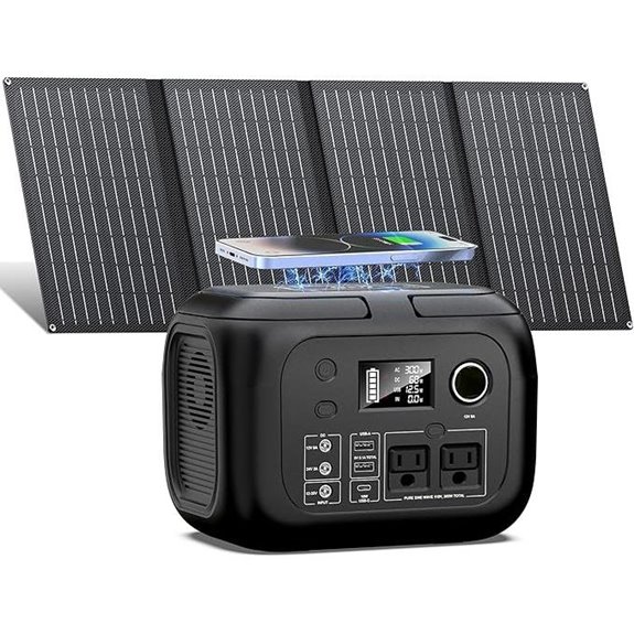 Solar Powered 300W Portable Power Station with Panels