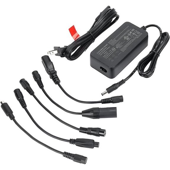 36V E-Bike & E-Scooter Charger with Multiple Connectors