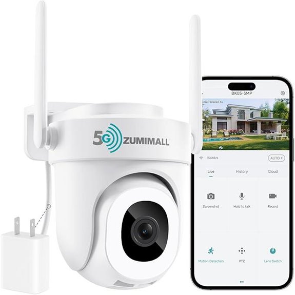 ZUMIMALL 3MP Outdoor Security Camera with PTZ
