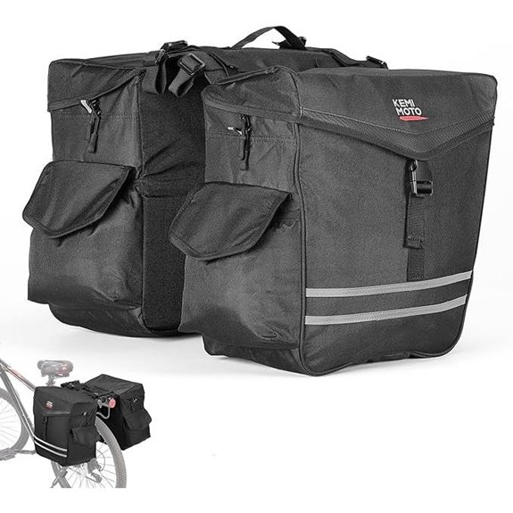 KEMIMOTO 40L Bicycle Panniers with Rain Cover