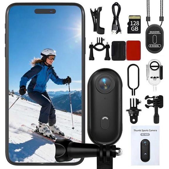 4K Thumb Action Camera with Waterproof Design
