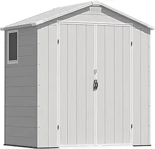 Greesum 6x4FT Outdoor Plastic Storage Shed
