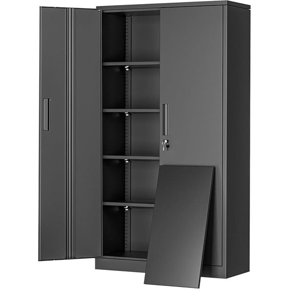 Greenvelly 72” Locking Metal Garage Storage Cabinet