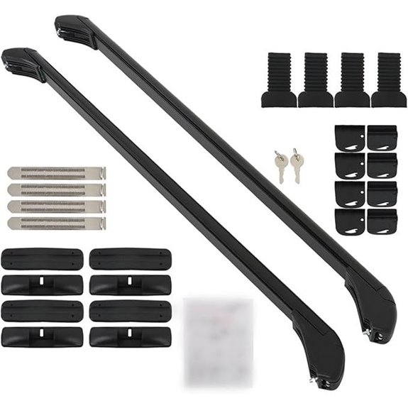 2Pcs 43.3 Inch Adjustable Car Roof Cross Bars