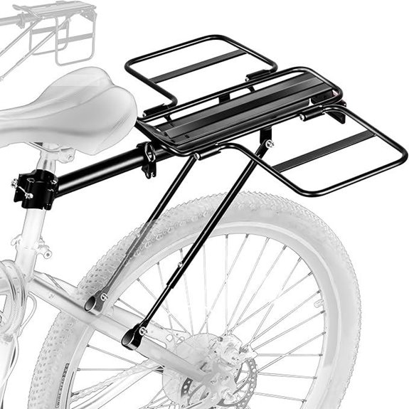 Foldable Wide Wings Bike Cargo Rack Adjustable Universal