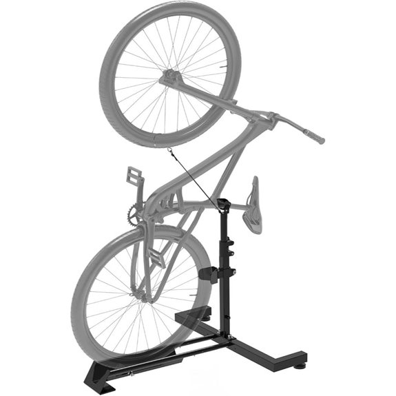 Vertical Bike Rack Garage with Adjustable Space-Saving Stand