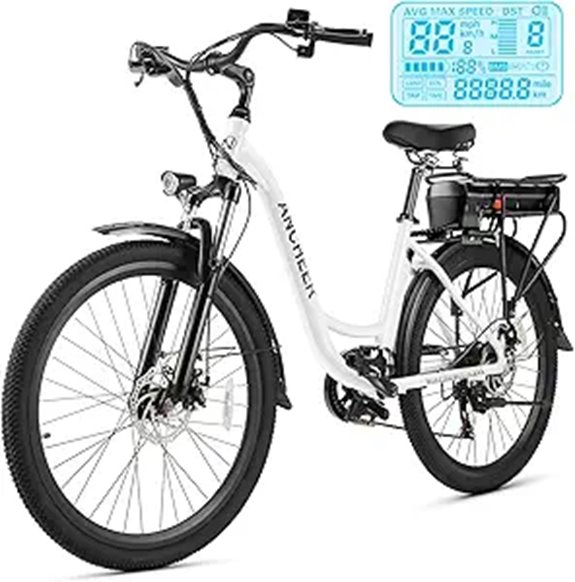 ANCHEER Electric Bike for Adults with Removable Battery