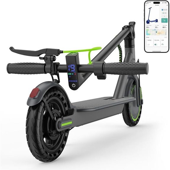 Electric Scooter for Adults with Long Range and Solid Tires