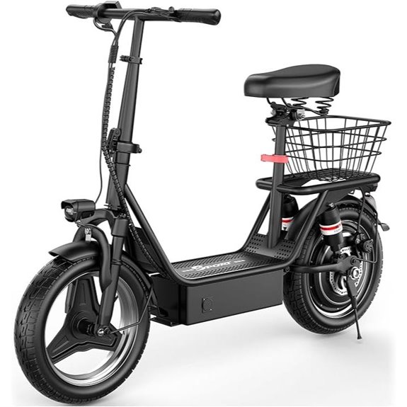 Electric Scooter for Adults with Seat and Lights