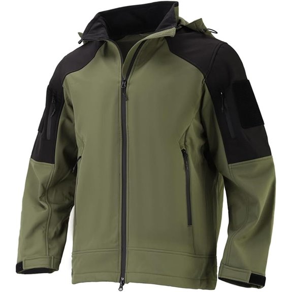 Men's Waterproof Softshell Winter Jacket with Hood