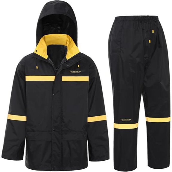 Men's Waterproof Rain Suit with Hood and Pants