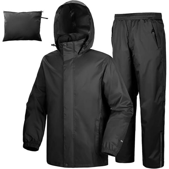 Men's Packable Waterproof Rain Suit for Golf & Hiking