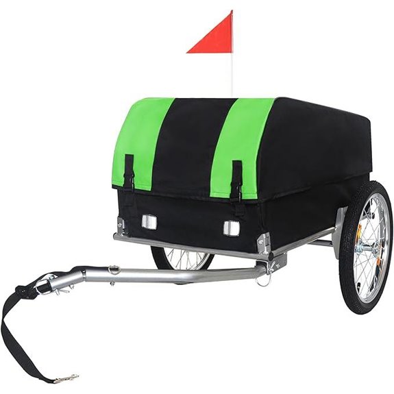 Bike Cargo Trailer with Cover All-Terrain Wheels