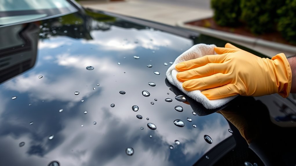 apply protective wax after rain
