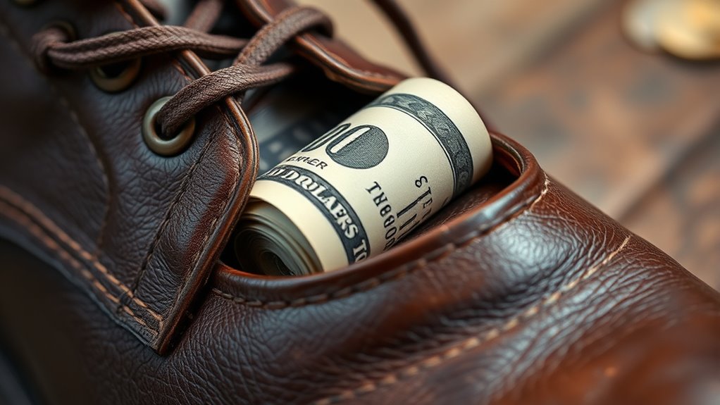 avoid shoes for valuables