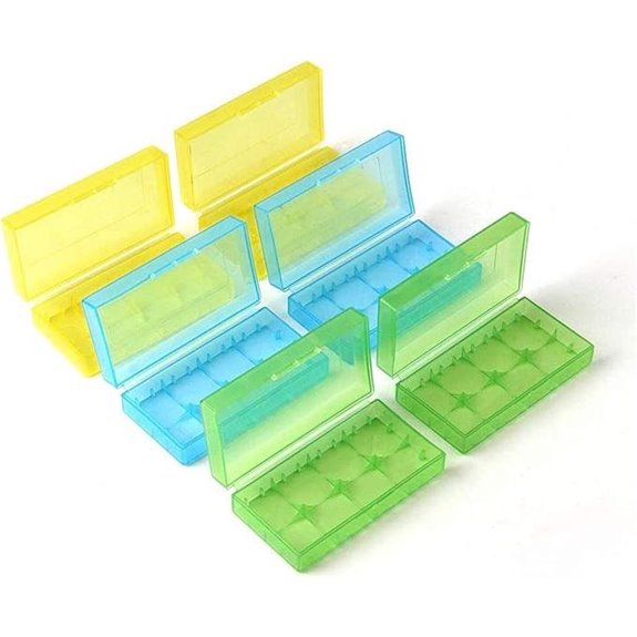 Golden Pearl 6pcs-Battery Storage Case for 18650 or CR123A Battery