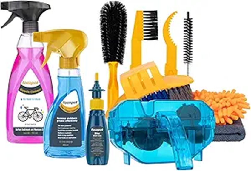 Bike Cleaning Kit with Degreaser Lubricant & Tools
