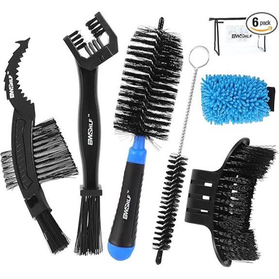 Bike Cleaning Kit with Brushes and Storage Bag