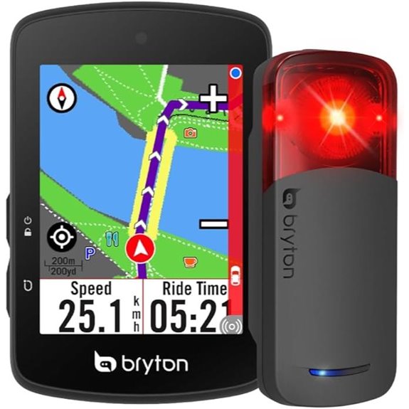Bryton Rider S510 Bike Computer & R300L Tail Light