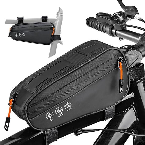 WOTOW Bike Frame Bag with Reflective Pockets