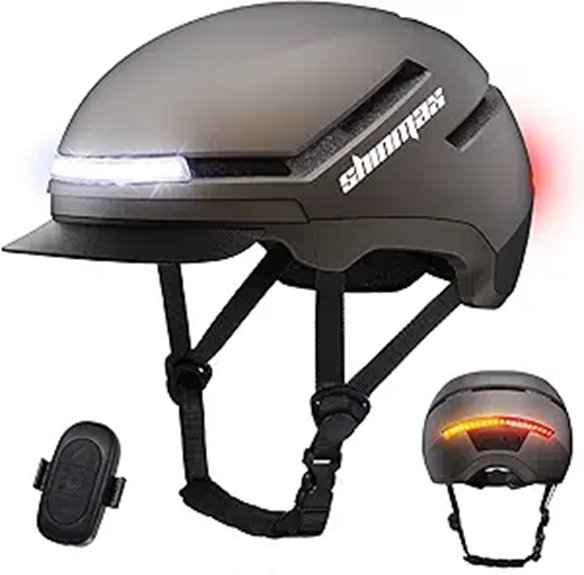 Shinmax Bike Helmet with Turn Signals and USB Light