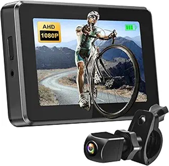 PARKVISION Bike Rear View Mirror with 1080P Camera