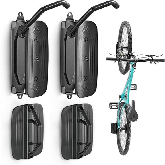 monTEK Bike Wall Mounts (2-Pack) Space-Saving Storage