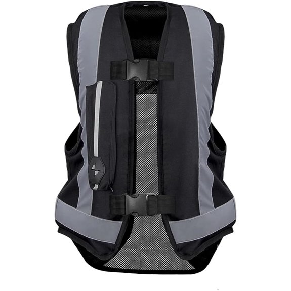 Motorcycle Airbag Vest with Adjustable Buckle Black 3XL