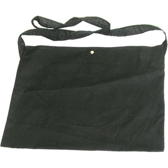 Traditional Cycling Musette Feed Race Tote Messenger Bag - Plain Black