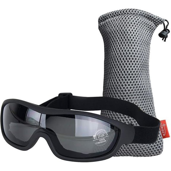 Viriber Motorcycle Goggles UV Protective Dust-proof Black