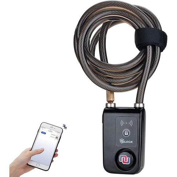 NUNET Bluetooth Bike Lock with Alarm and App Control