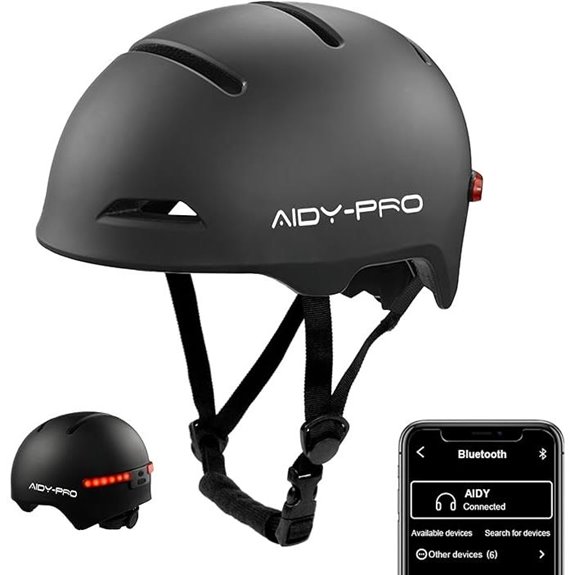 Smart Bluetooth Bike Helmet with LED Lights