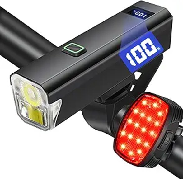 Darkbeam 6000LM USB-C Rechargeable Bike Light Set
