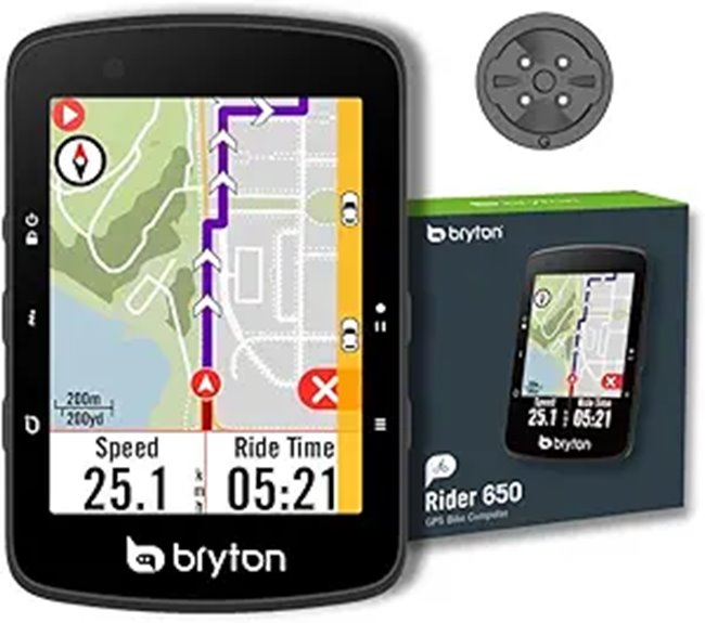 Bryton Rider 650 GPS Cycling Computer with USA Map