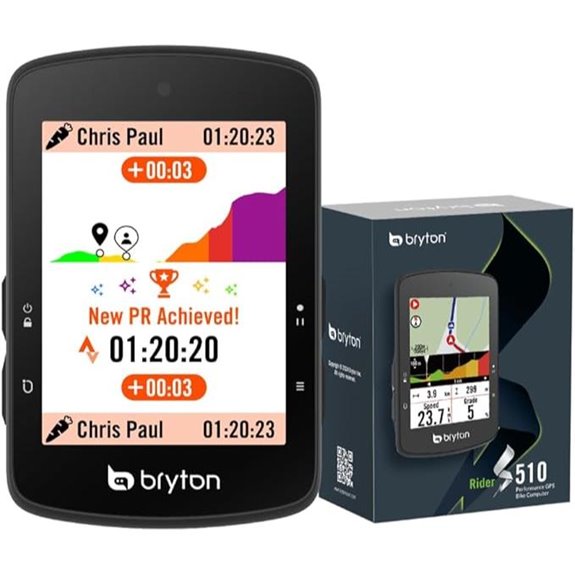 Bryton Rider S510 GPS Bike Computer with USA Map