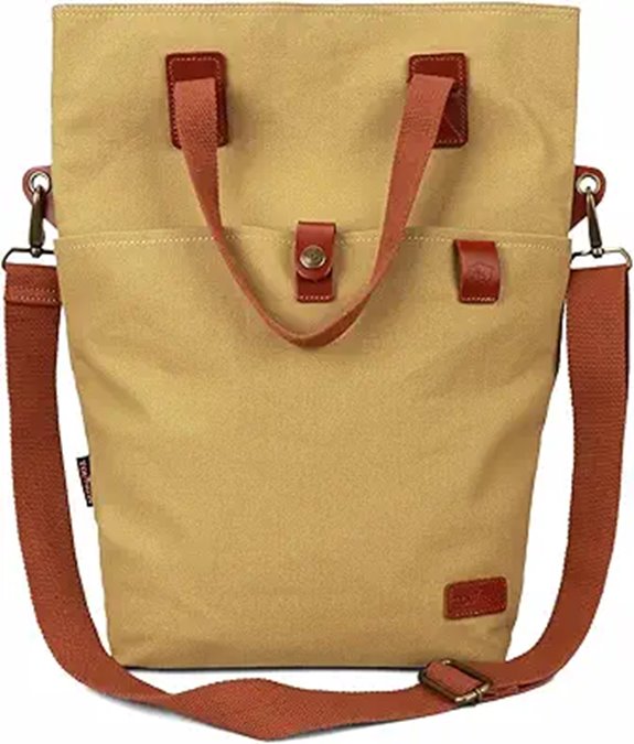 Tourbon Canvas Clip-On Bike Panniers Tote Bag