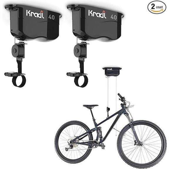Kradl Ceiling Mount Bike Lift and Rack
