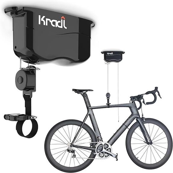 Kradl Ceiling Mount Bike Lift and Rack