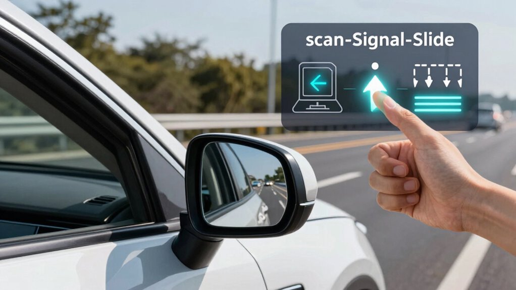 check mirrors and blind spots