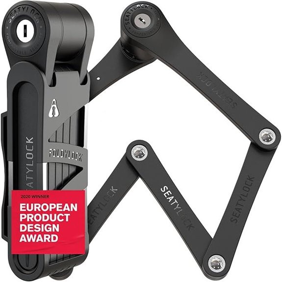 FoldyLock Compact Bike Lock with Keys and Case