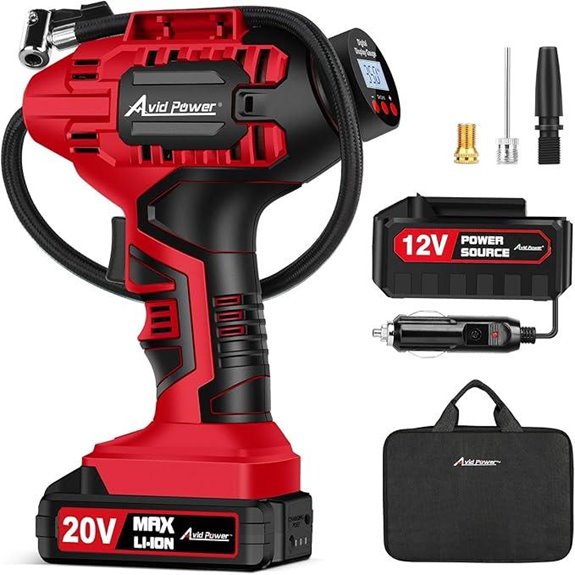 AVID POWER Cordless Tire Inflator with Digital Gauge
