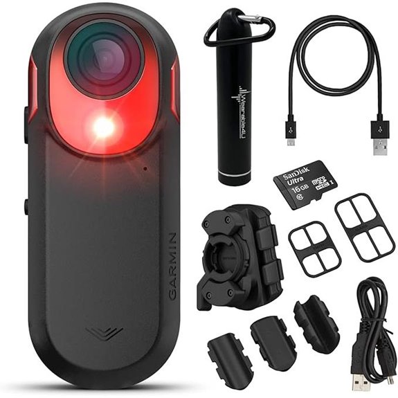 Garmin Varia Cycling Radar with Alerts & Wearable4U Bundle