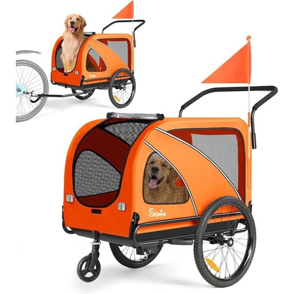 Sepnine Dog Bike Trailer & Stroller 110 lbs Foldable