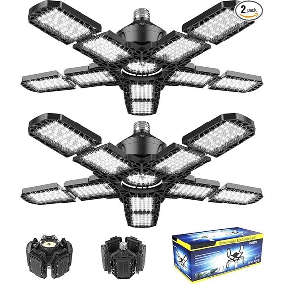 Nexillumi 2-Pack LED Garage Lights 180W 36,000LM