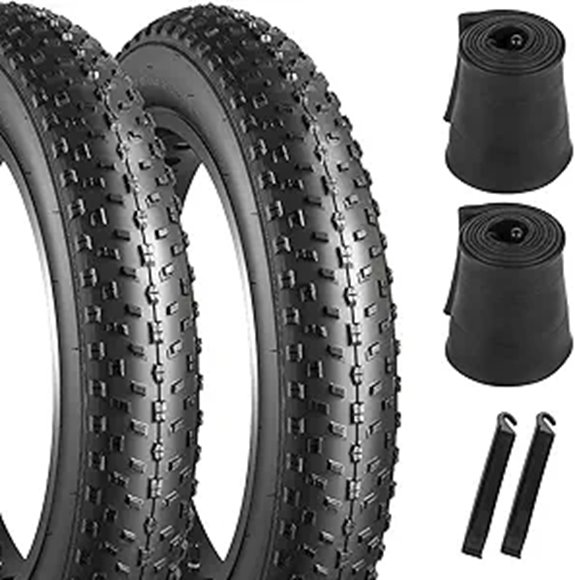 2 Pack Fat Bike Tires and Tubes for All-Terrain Use