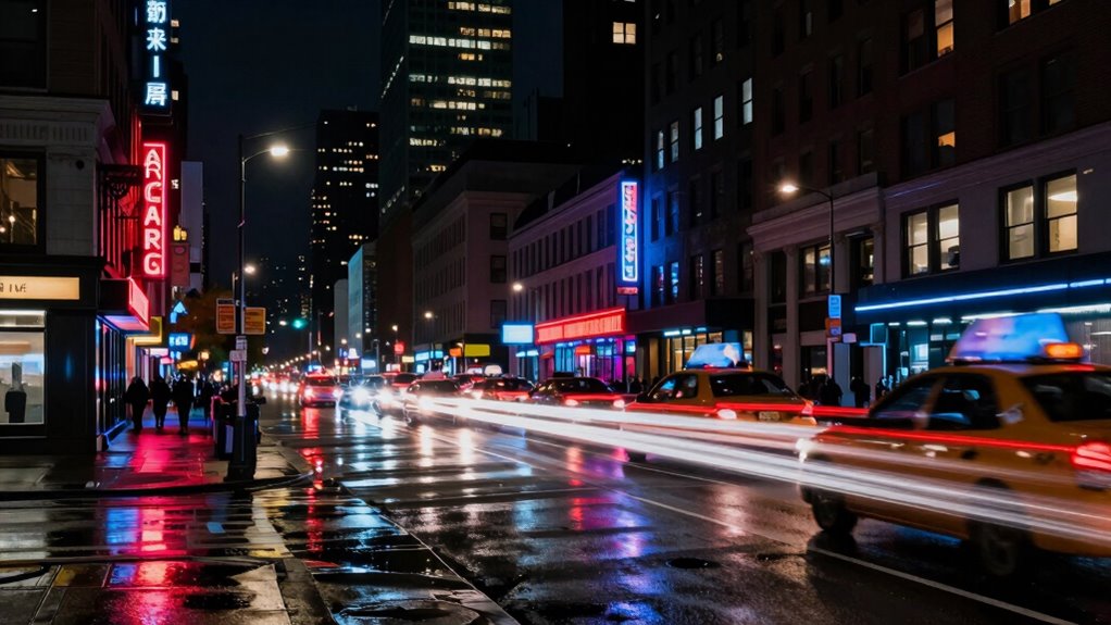 downtown nighttime ride patterns